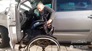 Carrozzina superleggera Panthera X - caricamento in auto