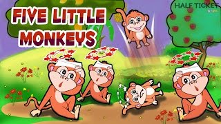 Five Little Monkeys Jumping on the Bed - Nursery Rhymes And  Kids Songs With Lyrics