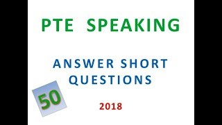 PTE Answer Short Questions - 1