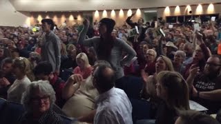 Tempers flare at Republican town halls