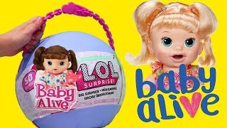 LOL Big Surprise CUSTOM Ball Baby Alive DIY ! Toys and Dolls Fun for Kids Baby Doll Play | SWTAD