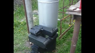 РАКЕТНАЯ ПЕЧЬ  (Rocket Stove) "на воде".