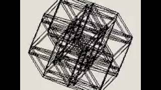Гиперкуб изменяется с 2 до 10 меры, HyperCube 2 to 10 dimensions transformation
