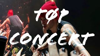 pieces of a twenty one pilots concert in saint petersburg, russia 04/02/2019