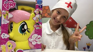 Лена врач прямой эфир доктор и пони Лена играет с пони My Little Pony video for kids