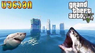 ბუნებრივი კატასტროფები GTA 5 ში ქართულად / tsunami mod gta5 qartulad