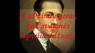 The Man I Love // Lithuanian version 1940 // Lyrics