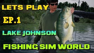 Fishing Sim World Lake Johnson EP 1 Bass & Crappie | Baker Bay