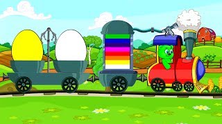 Развивающий мультик. Учим цвета. Красим яйца с КОНФЕТНЫМИ МИШКАМИ