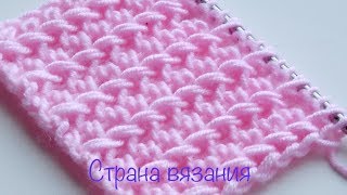 Узоры спицами. Вертикальные рельефные дорожки.