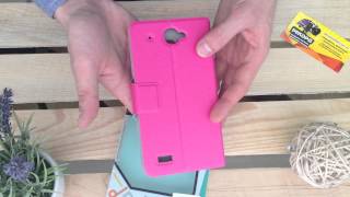 Чехол книжка боковая с окном Lenovo S939 Pielcedan розовый