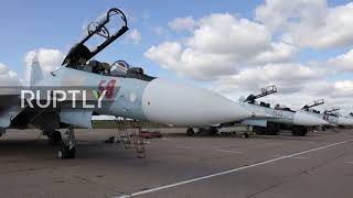 Russia: Crews practice air raids during joint military drills with Belarus