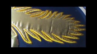Вышивка аппликация Перо Жар Птицы  автор Анна Клименко
