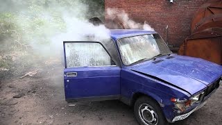 Не вовремя сработал огнетушитель.