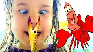 Отдых на море! Морские приключения Ксюши Потоцкой! Морской Ёж, огромный краб и большой моллюск.