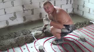 №4ТЕПЛЫЕ ВОДЯНЫЕ ПОЛЫ ПО ГРУНТУ  СВОИМИ РУКАМИ