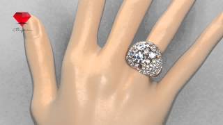 Bije.ru: Позолоченное кольцо с голубыми кристаллами Swarovski Viviana (Вивиана)