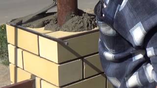 кладка кирпичных столбов под прут