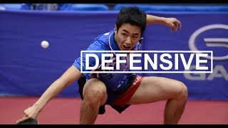 Defensive stile chopping technique table tennis backspin Защита настольный теннис s#1