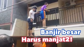 HEBOH! DETIK2 BANJIR JAKARTA TAHUN BARU 2020, GADIS WARGA GREENVILLE HARUS MANJAT2 SAAT DIEVAKUASI
