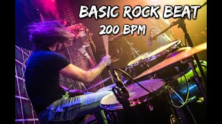 Drum Loops - Basic Rock Beat 200bpm - Backing tracks