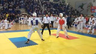 Полуфинал, спарринг по тхэквондо втф:Илья Ермаков vs Лёня | semi final, taekwondo sparring