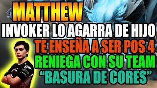 MATTHEW ES AGARRADO DE HIJO POR INVOKER | TE ENSEÑA A SER ROAMING | DOTA 2