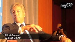 Bill McDermott, the co-CEO of SAP speaking at the Churchill Club