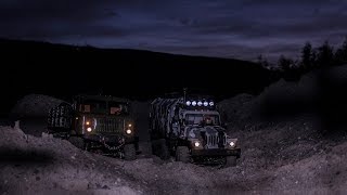 ПОТЕРЯЛИ ПРИВОД НА ШИШИГЕ. Урал 4320 и Шишига ГАЗ-66 Ночная Покатушка.