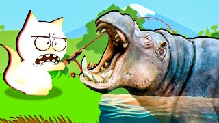 Котенок Рыболов Наконец то Поймал Крупную Рыбу - Cat Goes Fishing #2 Про маленького котенка