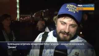 Болельщики встретили овациями хоккеистов «Динамо» в аэропорту