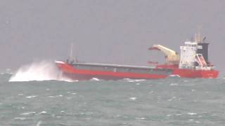General Cargo Ship CHRISTINA in rough seas