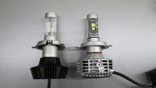 Светодиодные авто лампы G6 H4 (CREE XHP50) и G7 H4  ZES) VS HID 55W ( XENON )