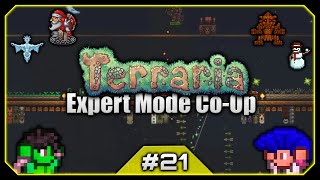 Golem Farming & The Frost Moon! || Terraria 1.3 Expert Mode Co-Op [Episode 21]