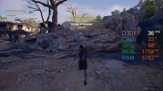 GeForce GT 1030 -- AMD Ryzen 5 2600 -- Assassin's Creed AC Odyssey FPS Test 756p