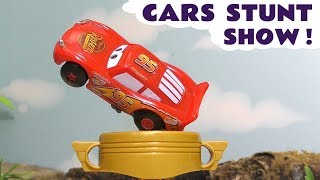Disney Cars Toys Lightning McQueen Stunt Show with funny Funlings TT4U