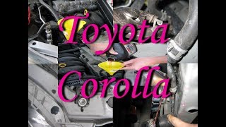 Замена охлаждающей жидкости(антифриза) на Toyota Corolla
