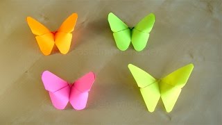 Basteln: Origami Schmetterling falten mit Papier. Bastelideen Geschenke: DIY Deko