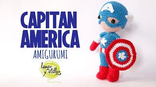 Tutorial Capitán América Amigurumi | Serie Princesas y Súper Héroes | Lanas y Ovillos