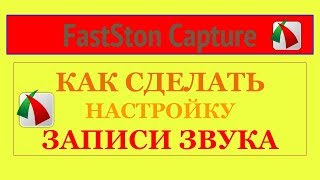 Как Сделать Настройки Записи Звука В программе FSCapture Нина Ежова