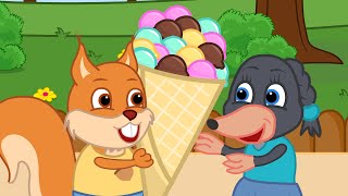 Famille d'Écureuil - Glace Géante Arc-en-ciel Vidéos Animé 2020 en Français 13+
