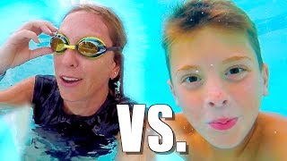 SWIM BEACH POOL BATTLE: MOM vs. SON CHALLENGE
