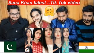 Pakistani Reaction On Sana Khan Latest --Tik Tok video on Punjabi Song - PAK Review's