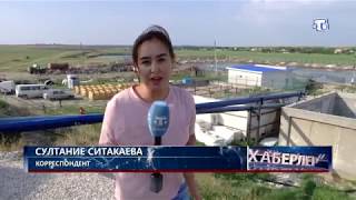В селе Первомайское Симферопольского района начали очищать загрязненное озеро отстойник
