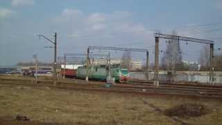 Электровоз 2ЭС4К  с грузовым