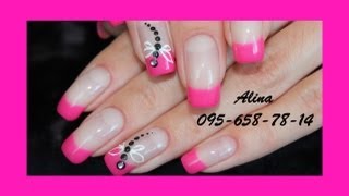 Рисуем стрекозу на гель лаке (shillac) - Draw a dragonfly on a gel nail polish