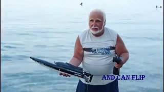FEI-LUN FT011 BRUSHLESS RC RACING BOAT AT "KATERINI"BEACH GREECE(COURTESY BANGGOOD)