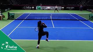 Sofia Kenin vs Serena Williams Practice | Fed Cup 2020 Play-Off