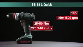 Metabo BS 18 L Quick - Aku Vŕtačka + skrutkovač