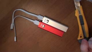 Распаковка. Зарядное Устройство Power bank 2600 мАч два повербанка